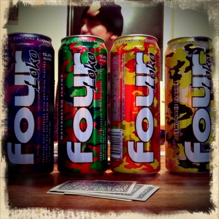 Nutrition facts on four loko